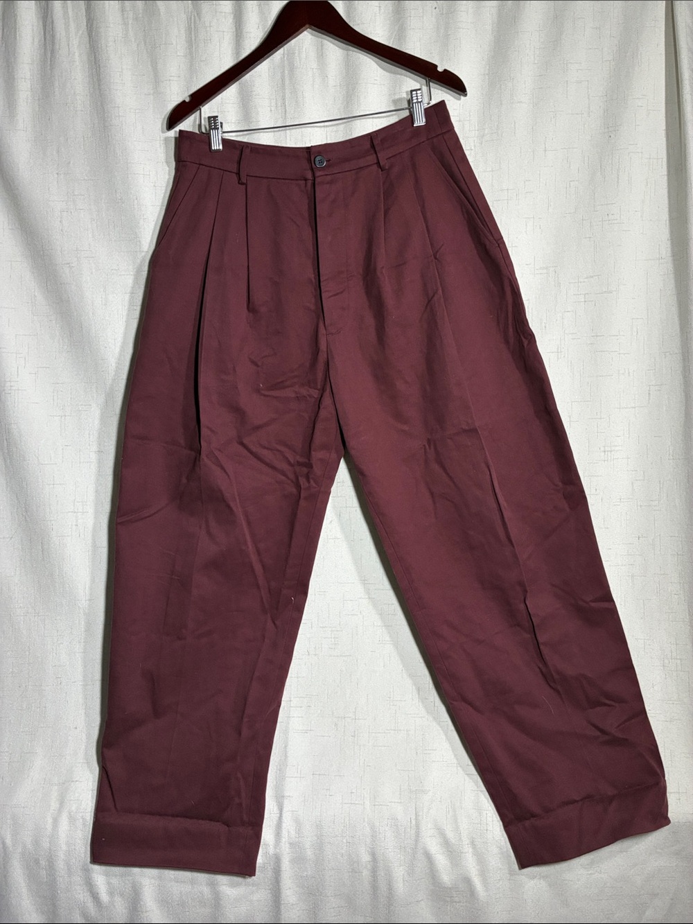 Jamie Haller women Pleated Chinos in Deep Burgundy